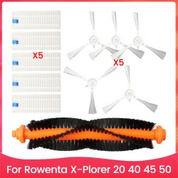 B47B-Kit de filtro de Cepillo Lateral para Rowenta x-plorer Series 20 40 45 50 RR6875 RR7275 RR8227 piezas de aspiradora