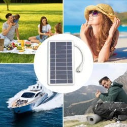 Cargador Solar USB Portátil, Seguro y Estable, Compatible con Teléfonos, Ventiladores y Linternas para Viajes y Campamentos al Aire Libre