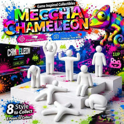 Figura de Juego Meccha Chameleon, Impresa en 3D, Poses Completas, Modelo de Robot de Juego, Decoración para el Hogar, Exhibición de Escritorio, Divertida, para Coleccionistas de Juegos para Adultos