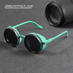 CRIXALIS gafas de sol ajustables ND hechas a mano 1 ~ 9 gafas de atenuación Manual filtro de pesca UV400 gafas de sol polarizadas Retro Steampunk