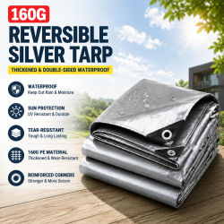 Al aire libre 0,32 mm Pe lona impermeable protector solar a prueba de lluvia doble capa engrosamiento jardín, cobertizo de plantas, techo de coche protector solar a prueba de lluvia