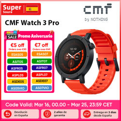 CMF Watch 3 Pro Smartwatch AMOLED de 1,43 pulgadas, batería de 13 días, GPS dual, llamadas Bluetooth con cancelación de ruido AI, frecuencia cardíaca
