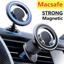 Soporte magnético para teléfono de coche, soporte Macsafe en el coche para iPhone 12 13 14 Pro Max, Mini imán para salida de aire de coche, soporte para teléfono móvil