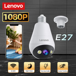Lenovo E27 bombilla cámara 1080P WiFi cámara de vigilancia Color visión nocturna seguimiento automático habitación Monitor de bebé protección de seguridad