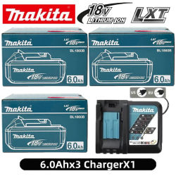 Cargador de Batería Original Makita de 18v, Recargable de Iones de Litio para Herramientas Eléctricas BL1850 BL1880 BL1860B LXT400, Batería Makita de 18v