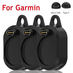 Adaptador de cargador de reloj 2 en 1 Micro Usb tipo C para Garmin Fenix 5 6 7x Venu Vivoactive 4 3 Forerunner 255 955 cargadores portátiles