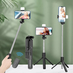Palo de Selfie trípode telescópico de viaje soporte de teléfono portátil [700mm] trípode de teléfono extensible remoto Bluetooth