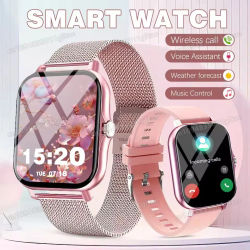 Nuevo Reloj Inteligente 2026 con Bluetooth, Llamadas, Monitor de Actividad Física, Frecuencia Cardíaca, Registro de Sueño, Reloj Deportivo para Exteriores para Android/iOS, Hombres y Mujeres, HW12