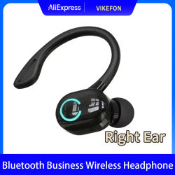 Auriculares inalámbricos Bluetooth 5,2 para negocios, miniauriculares HIFI con gancho para la oreja, auriculares con cancelación de ruido y micrófono, auriculares deportivos para juegos