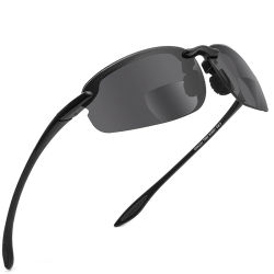 MAXJULI Gafas de sol bifocales para mujeres y hombres, montura TR90 ultraligeras y protección UV para lectura solar 8001
