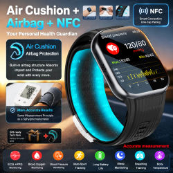 Nuevo Smartwatch 2026 con Airbag, Presión Arterial, NFC, ECG+PPG, Temperatura Corporal, Monitor de Sueño y SpO2, Reloj Inteligente Deportivo para Hombres y Mujeres
