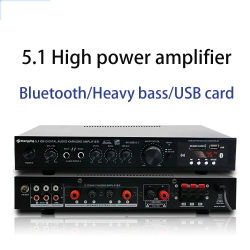 Radio Bluetooth 5,1 canales Audio estéreo amplificador de alta potencia Supergraves velocidad etapa cine en casa amplificador HIFI Radio FM