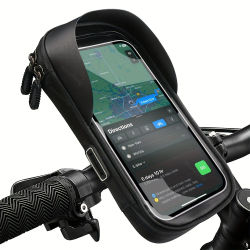 Soporte para teléfono móvil Soporte frontal para bicicleta Bolsa para teléfono móvil Bicicleta impermeable, motocicleta 360 ° Girevole