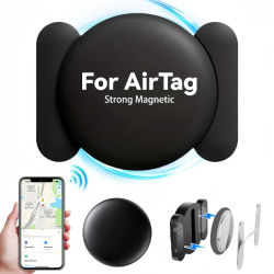 Localizador magnético de etiquetas inteligentes para Apple AirTag Mini GPS Tracker magnético para coche y vehículo, funda antipérdida portátil, Localizador Bluetooth