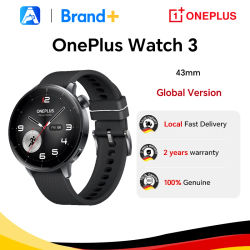 Versión global OnePlus Watch 3 43 mm Smartwatch Pantalla AMOLED de 1,32 pulgadas Fino a 60 horas de duración de la batería Sistema operativo de Google GPS NFC