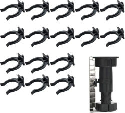 Gancho para zócalo de cocina, Clip de plástico para patas de zócalo, muebles de cocina (diámetro 27mm), 16 Uds.