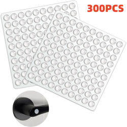 Tope de puerta transparente autoadhesivo, amortiguador de goma, parachoques de gabinete, muebles de silicona, almohadillas protectoras de cojín, 300/100 Uds.