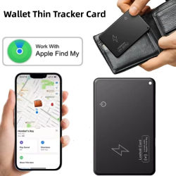 Tarjeta rastreadora de billetera de localización de carga inalámbrica, localizador GPS impermeable, funciona con Apple Find My App, rastreador Bluetooth, nuevo