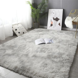 Alfombra gris para sala de estar, alfombra de felpa, suelo de dormitorio, alfombras mullidas, alfombras antideslizantes para decoración del hogar, alfombras de terciopelo suave, manta para habitación