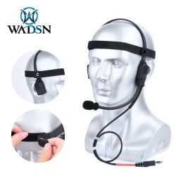 Auriculares de Conducción Ósea Tácticos WADSN MH180 MH180-V, Altavoz con Señal Atlantic, Auriculares para Airsoft, Conector 7.0, Kenwood U94 PTT