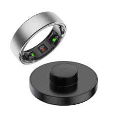 Anillo inteligente R10 para hombres y mujeres con carga inalámbrica, Monitor de salud y sueño con temperatura de la piel, modos multideportivos para Android IOS