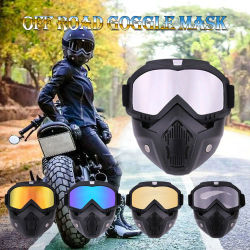 Máscara a prueba de viento para deportes al aire libre, gafas para motocicleta, máscara facial ajustable para montar en Motocross, protección UV de verano, gafas de sol a prueba de polvo