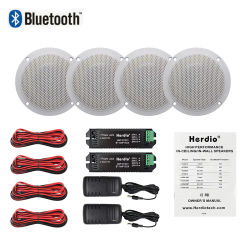 Altavoces Bluetooth impermeables marinos de 4 pulgadas y 160W para ATV, UTV, SPA, Golf, motocicleta, barco, SPA, altavoz de música interior y exterior a prueba de rayos UV