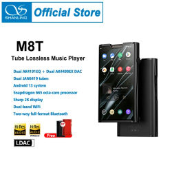 SHANLING M8T Reproductor de música HIFI portátil con tubo, Android, MP3 de alta resolución, Bluetooth, Walkman, chips duales 4191EQ y 4499EXDAC