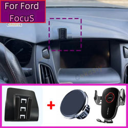 Soporte magnético para teléfono de coche, soporte magnético para carga inalámbrica, Base de soporte para teléfono para Ford Focus MK3 2012 2013 2014 2015 2016