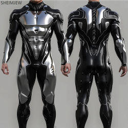 Body mecánico cibernético para hombre, disfraz de Halloween Punk, disfraz de carnaval, fiesta, Festival, puesta en escena, mono de Robot de Anime