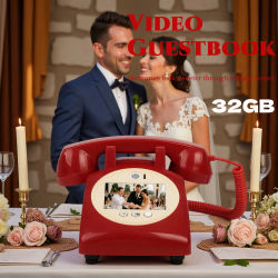Video Libro de invitados de boda, vídeo de teléfono, bendición, libro de letreros, celebración de fiesta de cumpleaños, libro de visitas, grabación de vídeo de invitados de teléfono