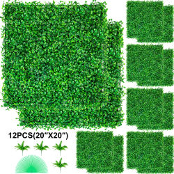 SucceBuy-decoración de pared de plantas artificiales, Panel de pared de setos de boj, decoración del hogar, fondo de hierba falsa, pantalla de seto de privacidad