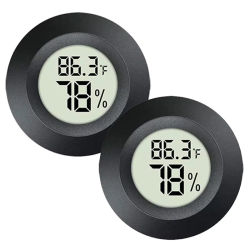 1/2 Uds Mini higrómetro termómetro Fahrenheit o Celsius medidor Digital LCD Monitor interior habitación redonda medidor de temperatura de humedad