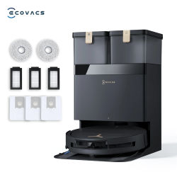 Kit de cuidado ECOVACS DEEBOT T50 PRO OMNI Gen3, robot aspirador y fregadora, sin enredos de pelo de mascotas, 25000Pa, elevación de 9mm, 63dB silencioso, autovaciado