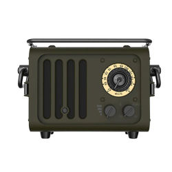 Altavoz portátil de Metal con Bluetooth, inalámbrico, estilo Jeep salvaje, Radiooo Wd101gn, Radio Fm Retro para exteriores, regalo creativo para acampar