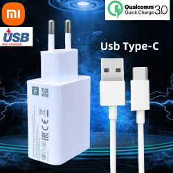 Cargador Original Xiaomi Redmi 13C QC 3,0 carga rápida adaptador Usb UE genuino para Poco C65 C40 M3 Redmi Note 8 Pro 9s 9 13R 5G