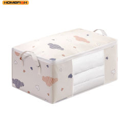 Bolsa de Almacenamiento de Ropa Plegable de Gran Capacidad HOMEFISH con Asa Reforzada y Cremallera Resistente para Mantas y Ropa de Cama - Bolsa Organizadora