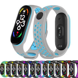 Para Xiaomi Mi Band 8 7 6 5 4 NFC smartwatch miband 7 Air-Hole silicona deporte correa de reloj pulsera de repuesto en Mi band 3 4 correa