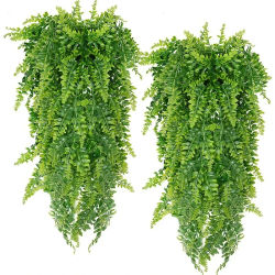 Hojas de Helecho Persa, Guirnaldas Decorativas para el Hogar, Planta Artificial Colgante, Hojas de Plástico, Decoración para Bodas, Fiestas, Paredes, Balcones