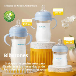 Biberón de 150/240/330 ml para recién nacidos, biberones de PP anticólicos y antiflatulencias, biberones para alimentación con leche, libres de BPA para bebés
