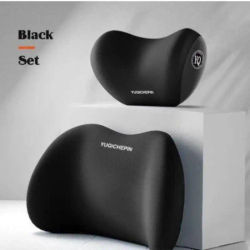 Almohada de Espuma Viscoelástica SUSU para Coche, Soporte Lumbar, Reposacabezas Protector Transpirable, Alivia el Estrés