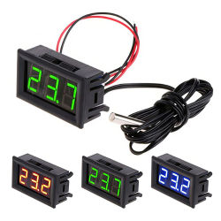 Termómetro Digital LED para coche, Panel de monitoreo de temperatura, Monitor, Sensor de temperatura, sonda de temperatura, DC 5-12V