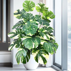 Planta Monstera Artificial de 52-104cm(40,94 pulgadas), palmera falsa, hoja de tortuga de plástico, planta verde para decoración del hogar, jardín, habitación y oficina