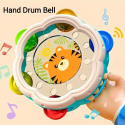 Instrumentos musicales Montessori, tambor de mano, sonajeros, juguetes educativos interactivos para niños, regalo sensorial para bebés recién nacidos