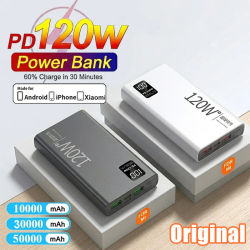 Xiaomi original 120W powerbank 50000mAh batería de repuesto externa cargador portátil carga rápida para iPhone Samsung pantalla digital banco