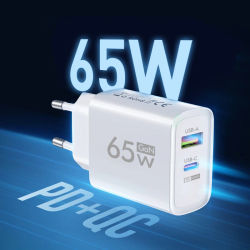 Cargador de teléfono móvil USB tipo C PD 65W GaN, adaptador de corriente de carga rápida para iPhone, Samsung, Hawei, Xiaomi, cargador de pared de carga rápida