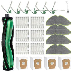 EMECE-Para aspiradora Irobot 115 Combo /115 Combo+, 1 cepillo principal, 6 cepillos laterales, 6 filtros, 4 almohadillas para fr