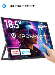 UPERFECT Monitor portátil Pantalla táctil 18,5 pulgadas 120 Hz con VESA y soporte ajustable de 180° Ultradelgado y liviano UHD FreeSync IPS HDR Pantalla para juegos USB C Segundo monitor de viaje para