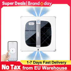 Robot limpiador de ventanas ABIR WD10, cepillos de doble rodillo, 4 cepillos para esquinas, pulverización de agua en 6 direcciones, succión de 10000 PA, lavado en húmedo y fregado combinados