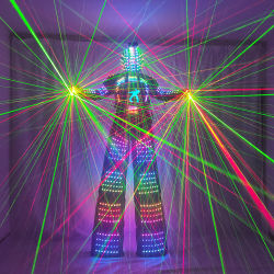 Disfraz de Robot depredador Led, Ropa, Traje de Robot, zancos, casco de andador, guantes láser, disfraz de kryoman para evento